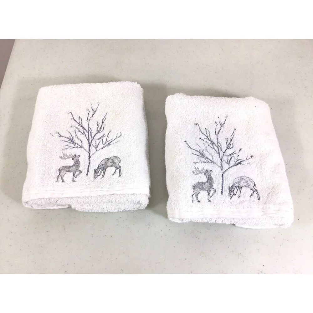Arctic Holiday Holiday Christmas Towels Set of Two